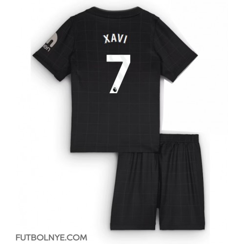 Camiseta Tottenham Hotspur Xavi Simons #7 Visitante Equipación para niños 2025-26 manga corta (+ pantalones cortos)